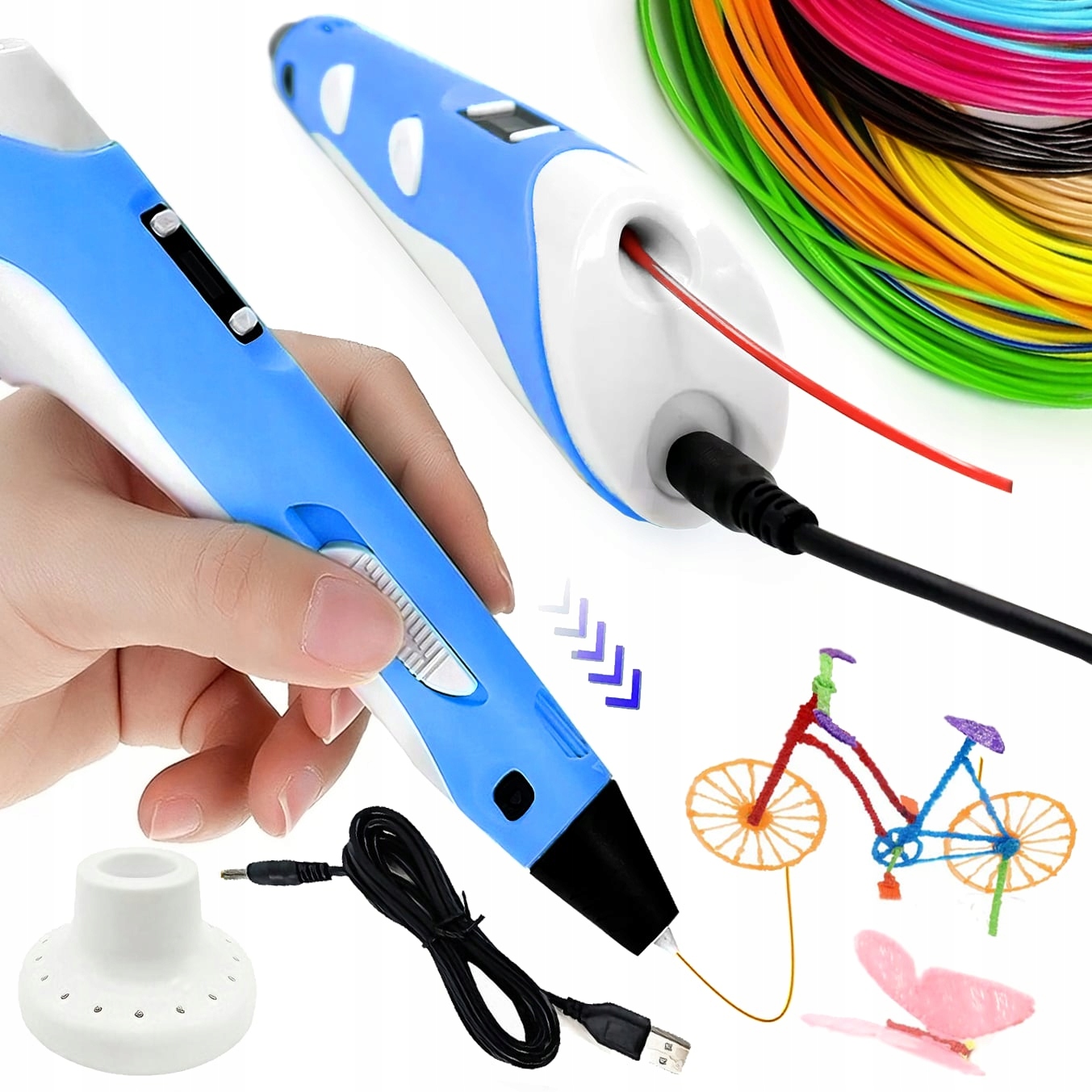 Sada 3D pier CoolStaff 3D pera s PLA vláknom